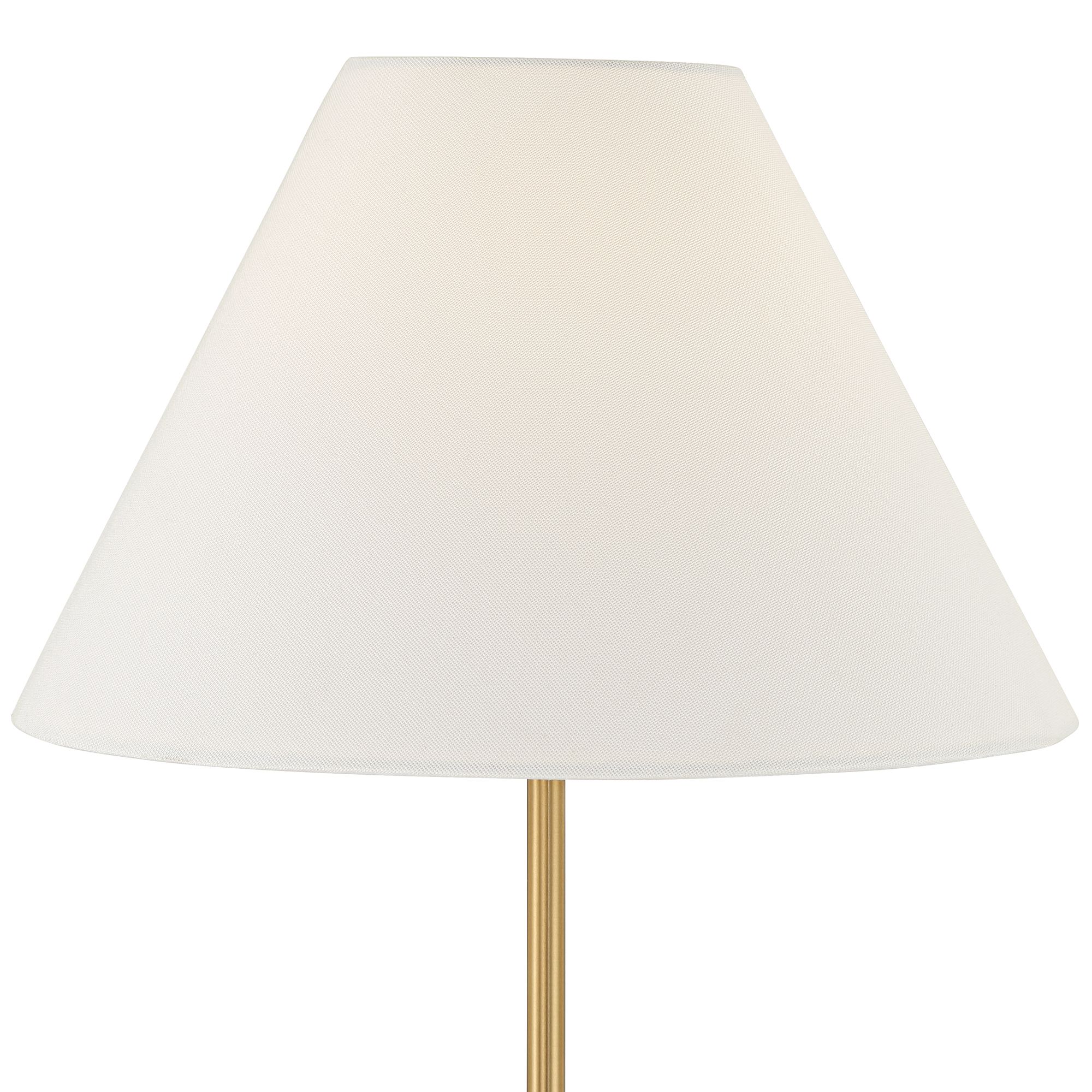 Image 3 Possini Euro Ayla 32" High Brass and White Linen Wall Sconce more views