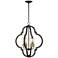 Possini Euro Ayoura 20" Wide Wood Grain 4-Light LED Pendant Chandelier