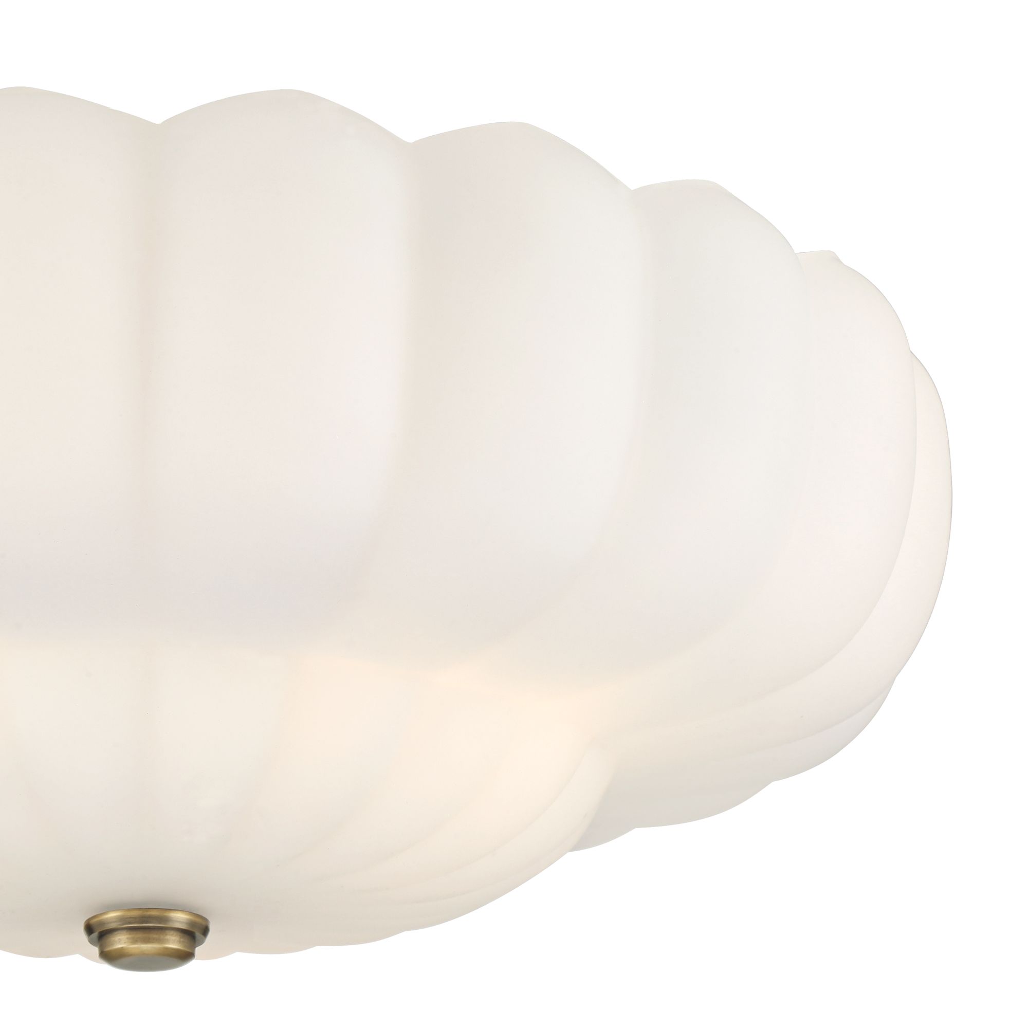 Image 4 Possini Euro Ayrah 16"W Aged Brass Cloud Glass Ceiling Light more views