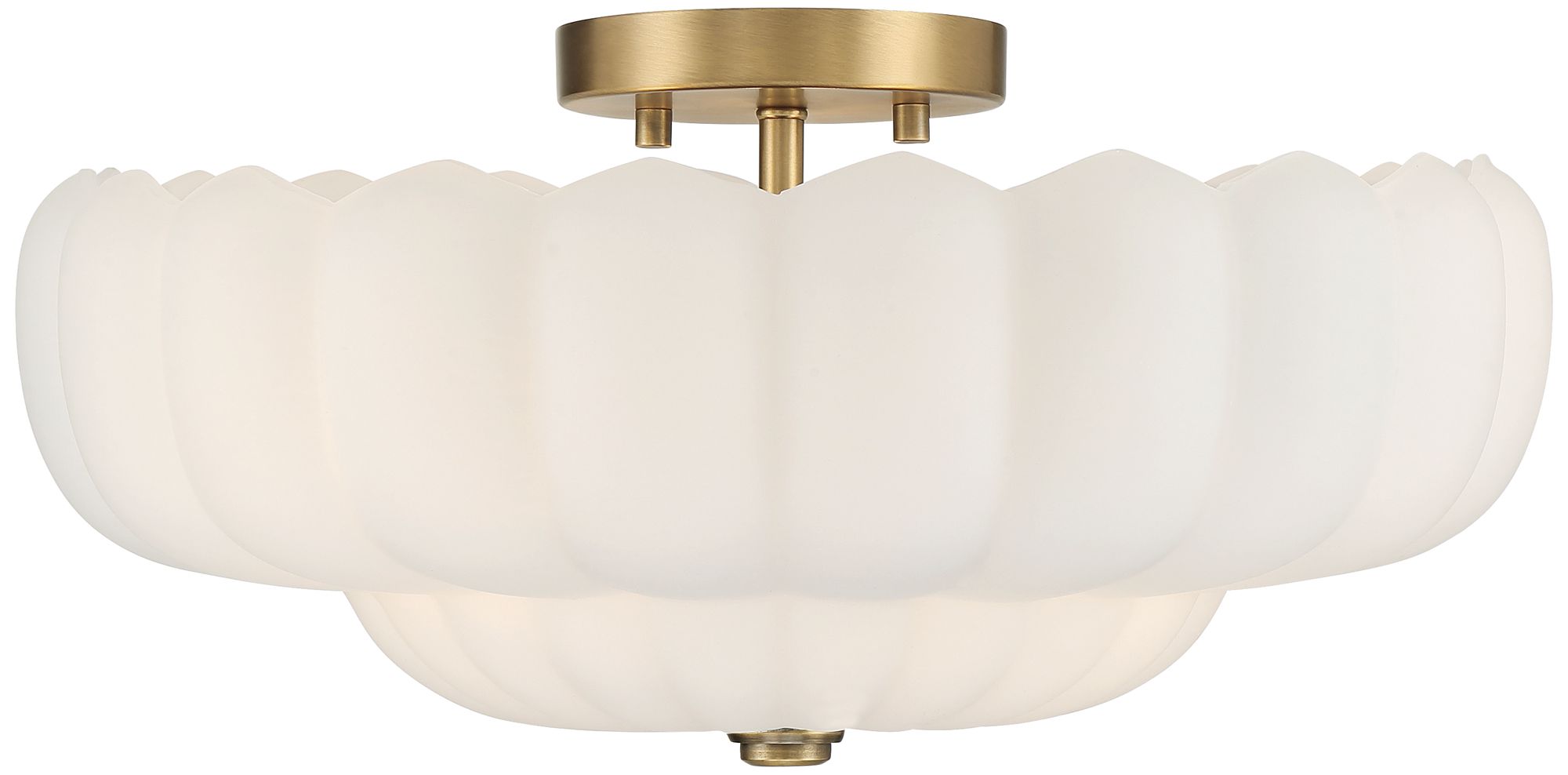 Image 5 Possini Euro Ayrah 16"W Aged Brass Cloud Glass Ceiling Light more views