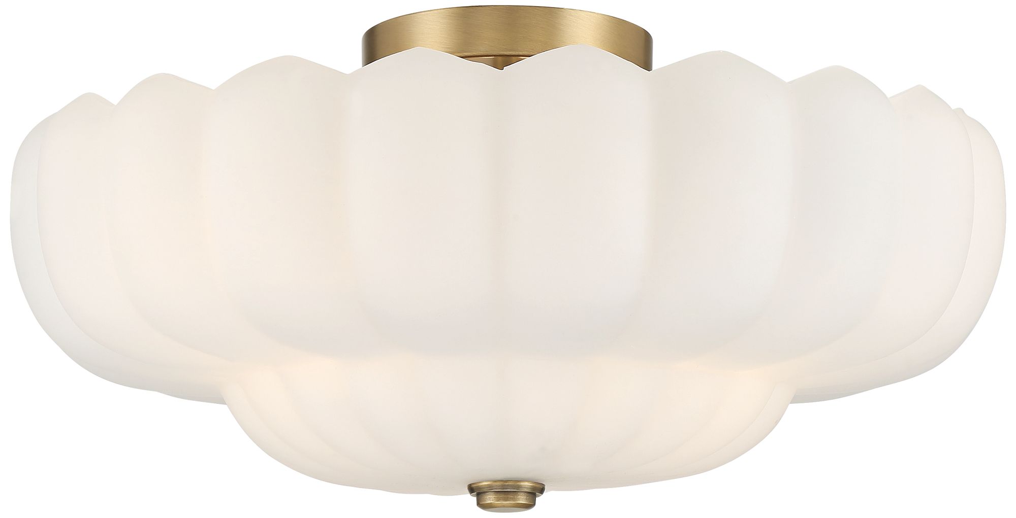 Image 6 Possini Euro Ayrah 16"W Aged Brass Cloud Glass Ceiling Light more views