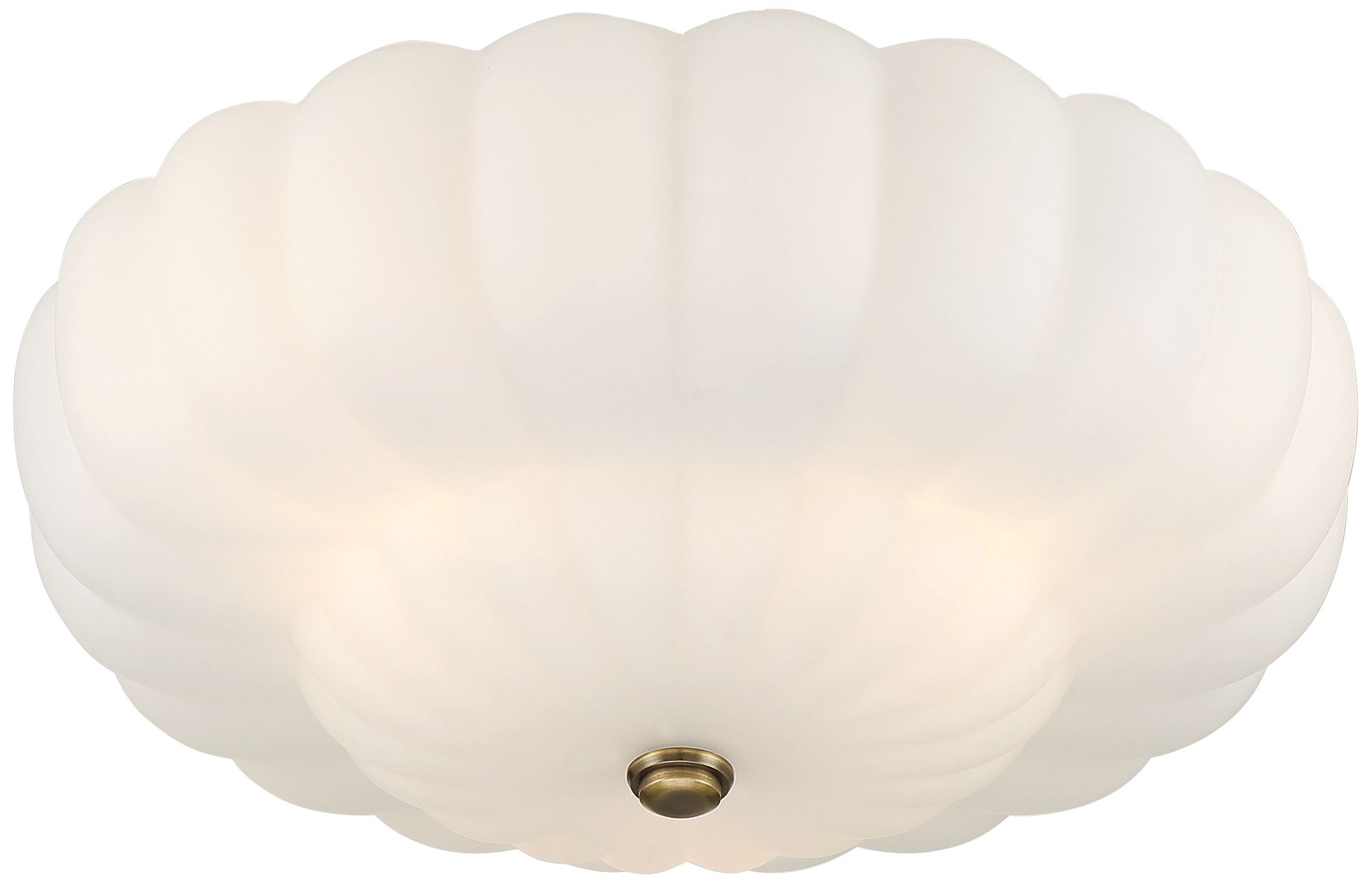 Image 7 Possini Euro Ayrah 16"W Aged Brass Cloud Glass Ceiling Light more views