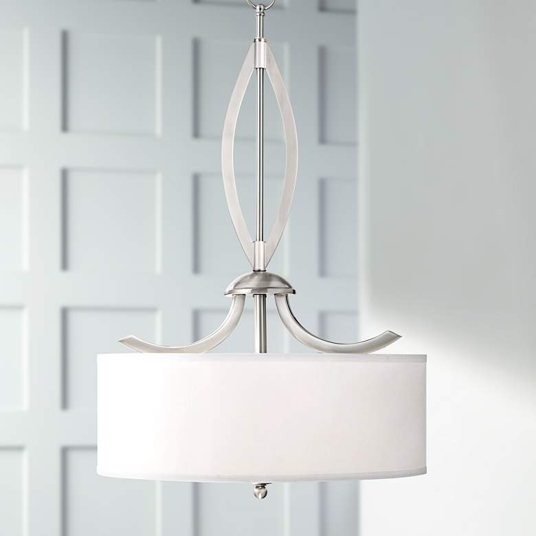Image 1 Possini Euro Azle 20" Wide Brushed Nickel Pendant Light