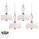 Possini Euro Azle Brushed Nickel 4-Light Swag Chandelier