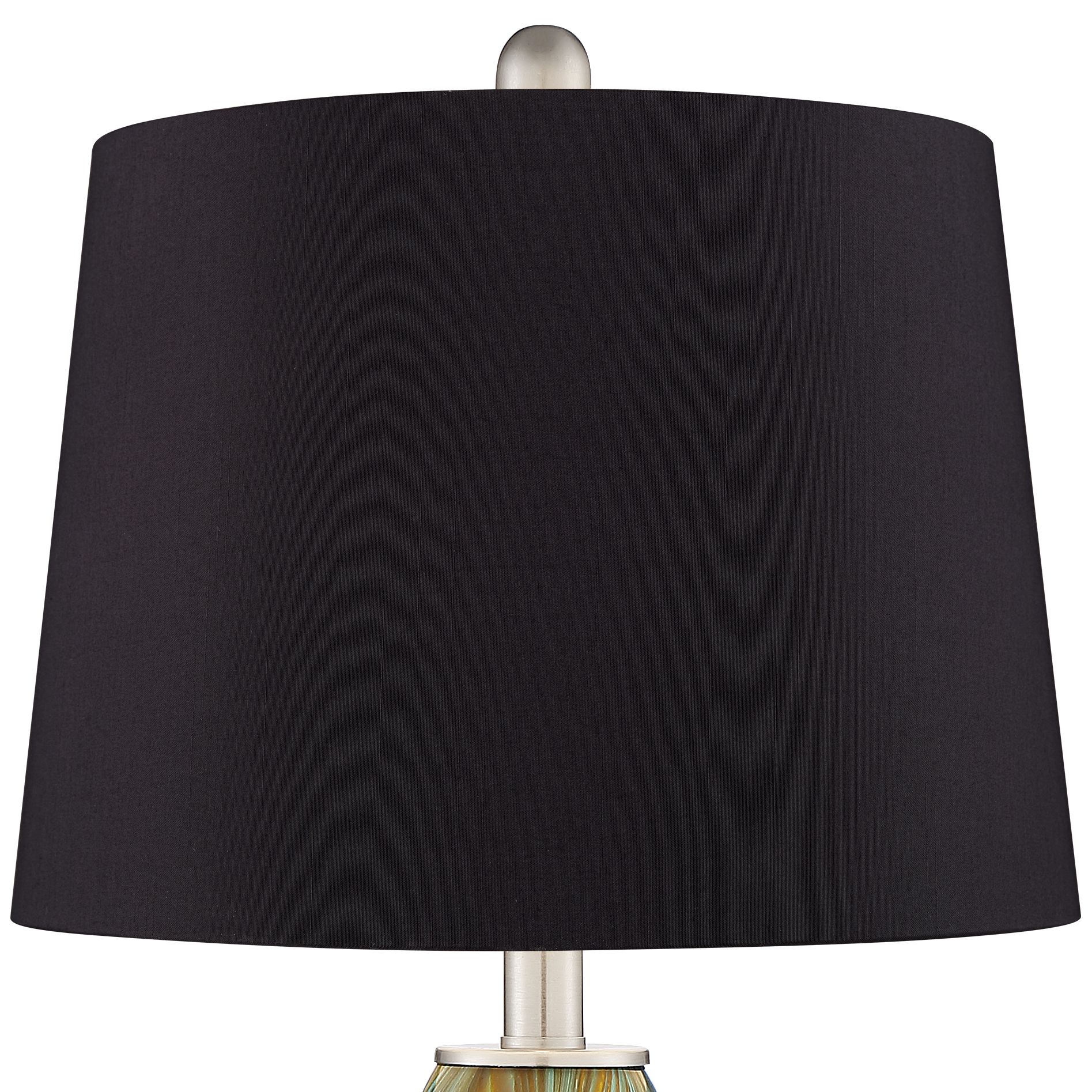 Image 2 Possini Euro Azure 26 3/4" Black Shade Art Glass Table Lamps Set of 2 more views