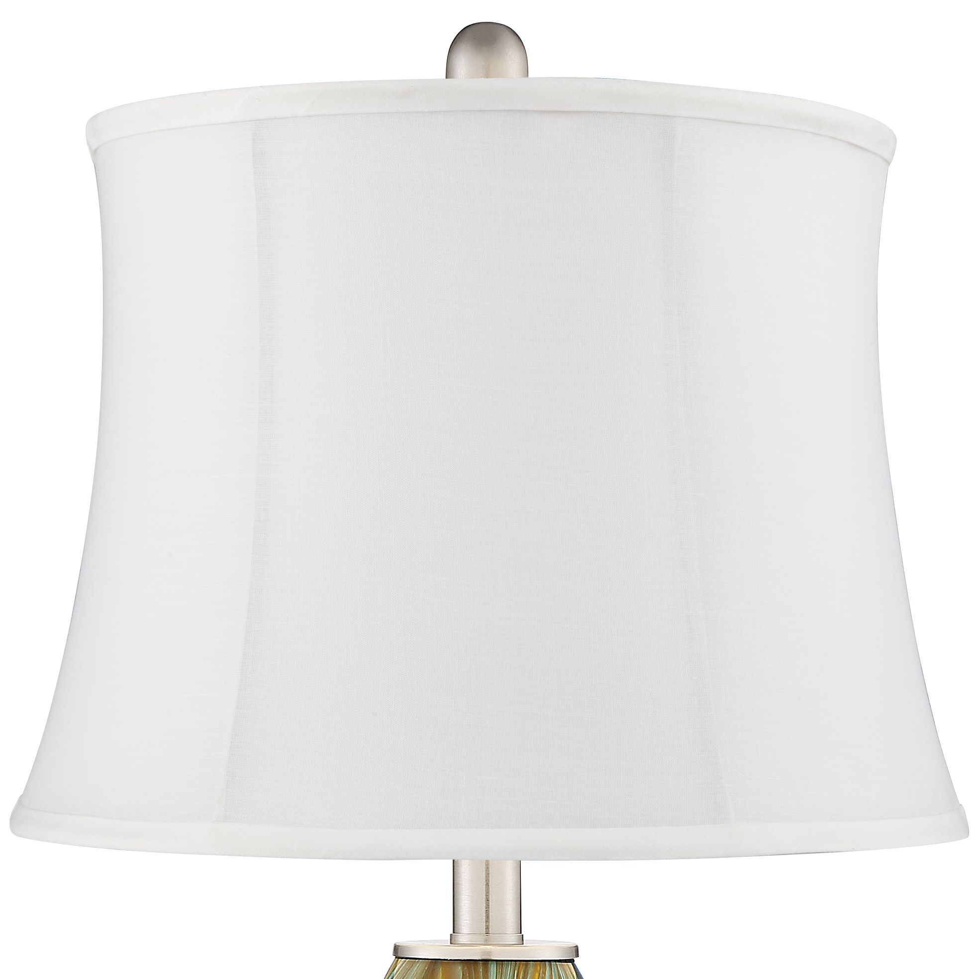 Image 2 Possini Euro Azure 29 1/2" Art Glass White Shade Table Lamps Set of 2 more views
