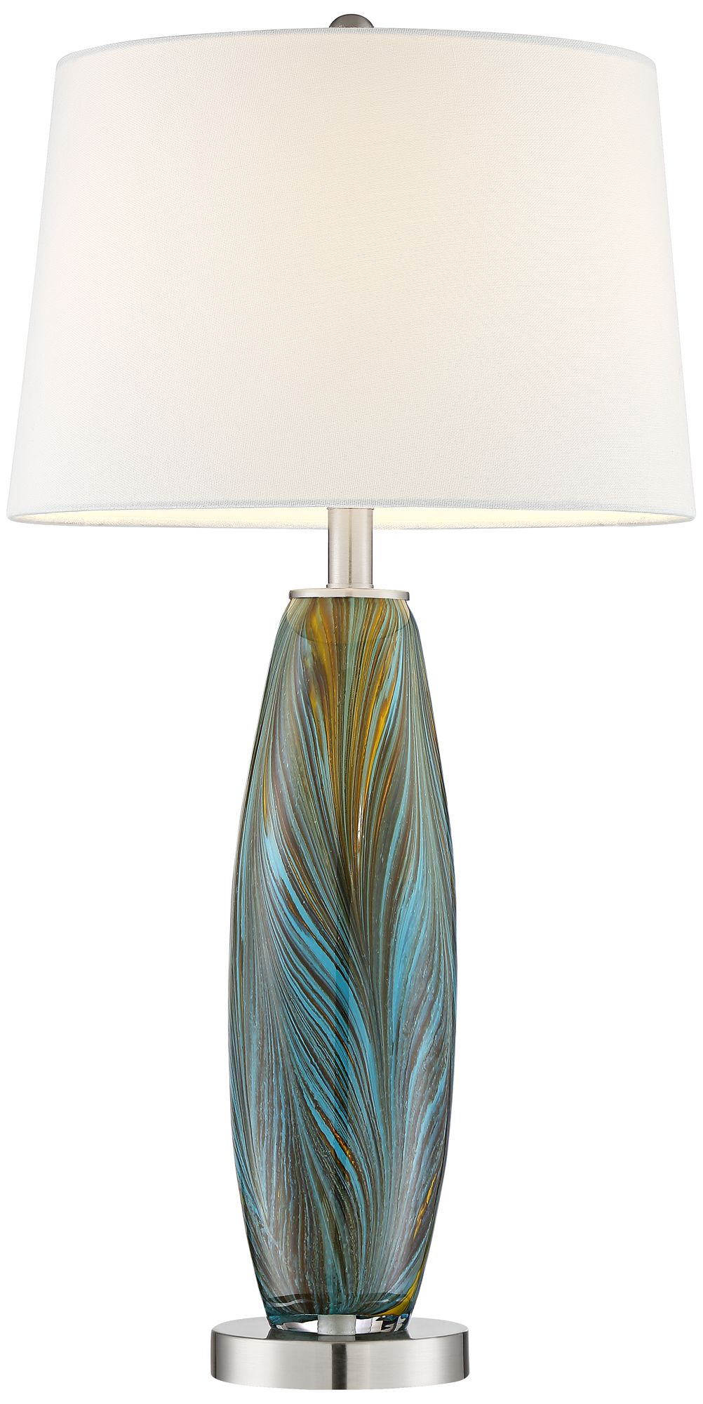 Image 7 Possini Euro Azure 29 1/2" Blue Art Glass Table Lamps Set of 2 more views