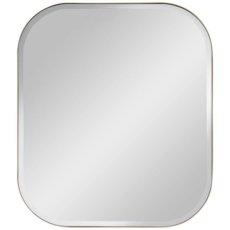 Image 3 Possini Euro Bailey 27 inch x 32 inch Brushed Gold Rectangular Mirror