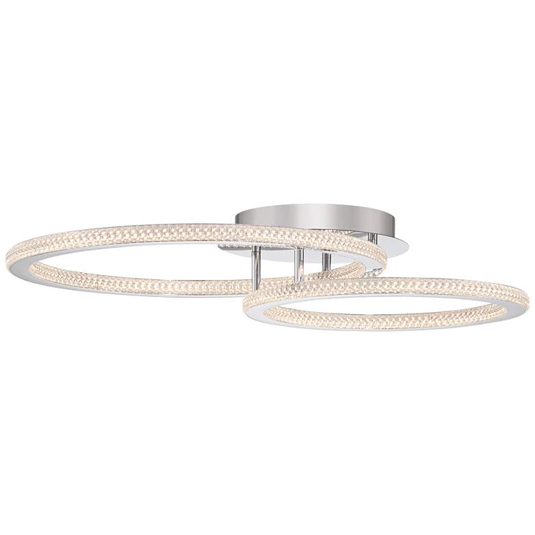 Image 5 Possini Euro Bainbridge 26 1/4" Wide Chrome LED Ring Ceiling Light more views