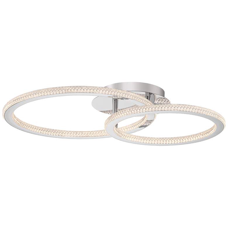 Image 6 Possini Euro Bainbridge 26 1/4" Wide Chrome LED Ring Ceiling Light more views