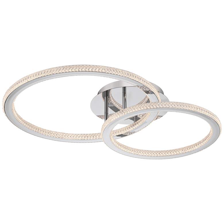 Image 7 Possini Euro Bainbridge 26 1/4" Wide Chrome LED Ring Ceiling Light more views