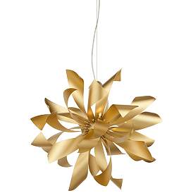 Image3 of Possini Euro Baldwin 25 1/2" 6-Light Gold Starburst Modern Pendant