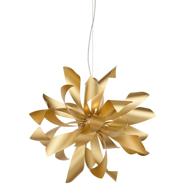 Image 3 Possini Euro Baldwin 25 1/2" 6-Light Gold Starburst Modern Pendant