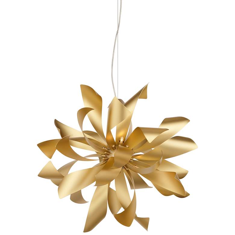 Image 2 Possini Euro Baldwin 25 1/2 inch 6-Light Gold Starburst Modern Pendant