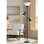 1_Possini Euro Ballard 72" Black Torchiere Floor Lamp with Side Lights