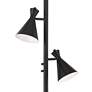 4_Possini Euro Ballard 72" Black Torchiere Floor Lamp with Side Lights more views