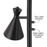5_Possini Euro Ballard 72" Black Torchiere Floor Lamp with Side Lights more views