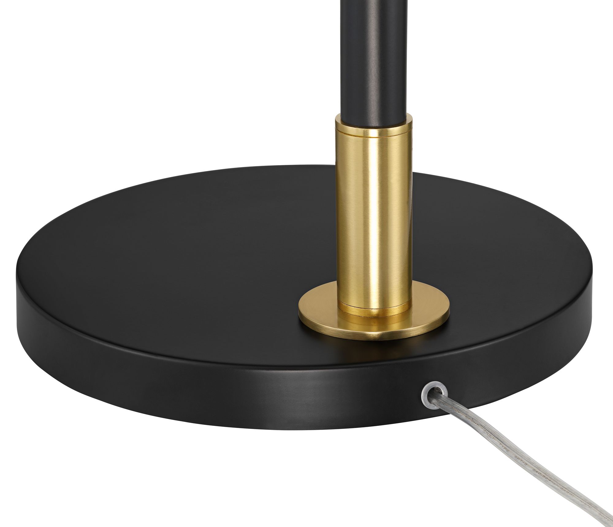 Watch A Video About the Possini Euro Baltar Dome Shade Brass and Black Arc Floor Lamp
