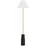 4_Possini Euro Bamba 61 3/4" High Black and Brass Modern Floor Lamp