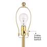 6_Possini Euro Bamba 61 3/4" High Black and Brass Modern Floor Lamp more views