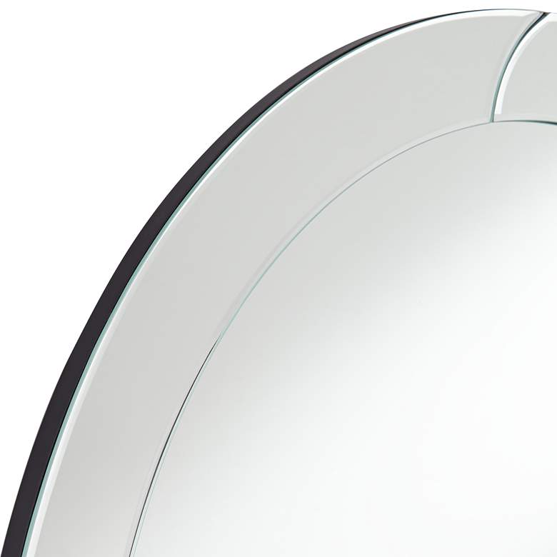 Image 3 Possini Euro Bander 32 inch Round Segmented Modern Wall Mirror more views