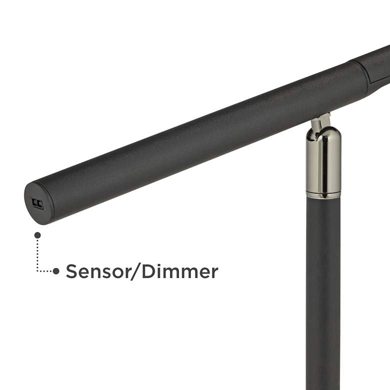 Image 6 Possini Euro Banner 28 1/2" High Black LED Sensor Desk Lamp with USB-C more views