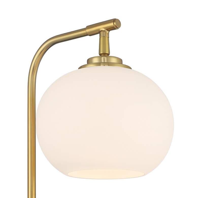 Image 6 Possini Euro Barclay 23" Warm Gold and Marble USB Desk Lamp more views
