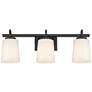 5_Possini Euro Barnes 24" Wide Black 3-Light Bath Light more views