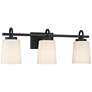 6_Possini Euro Barnes 24" Wide Black 3-Light Bath Light more views