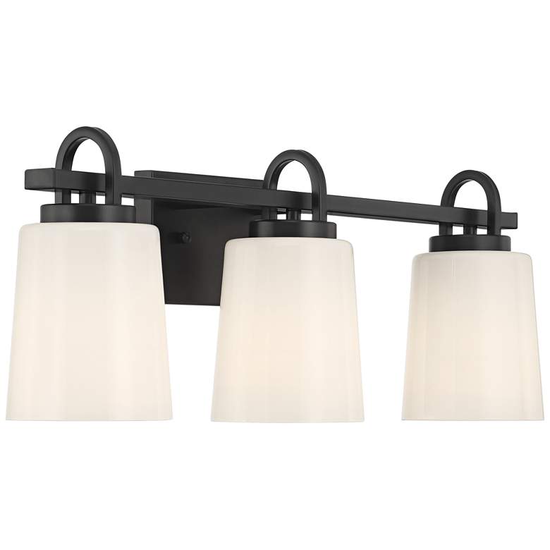 Image 7 Possini Euro Barnes 24" Wide Black 3-Light Bath Light more views