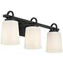 Possini Euro Barnes 24" Wide Black 3-Light Bath Light