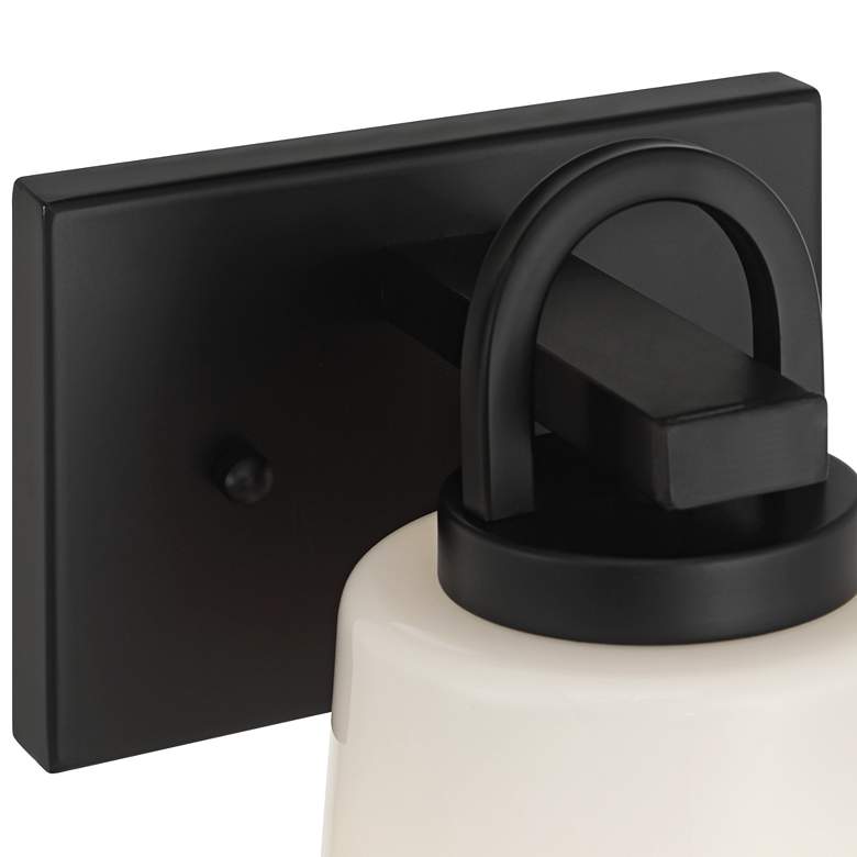 Image 3 Possini Euro Barnes 9" High Black Wall Sconce Set of 2 more views