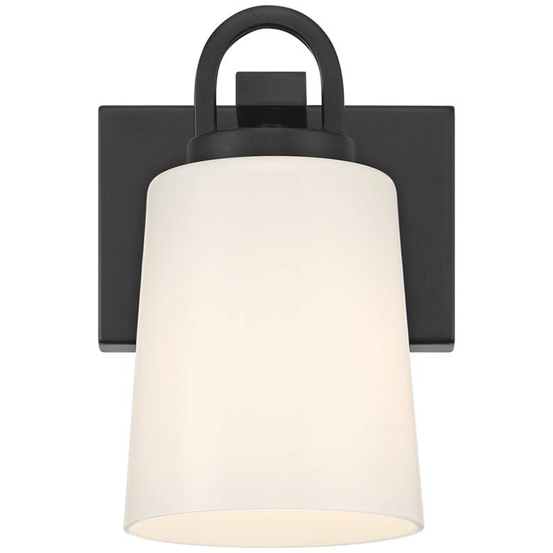 Image 4 Possini Euro Barnes 9" High Black Wall Sconce Set of 2 more views
