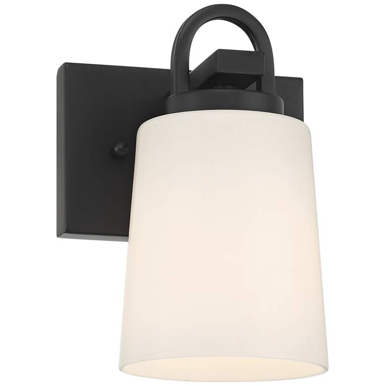 Image 5 Possini Euro Barnes 9" High Black Wall Sconce Set of 2 more views