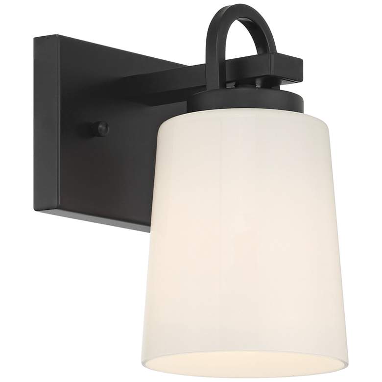 Image 6 Possini Euro Barnes 9" High Black Wall Sconce Set of 2 more views
