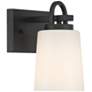 2_Possini Euro Barnes 9" High Black Wall Sconce
