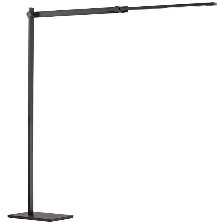 Image 6 Possini Euro Barrett Adjustable Height Anodized Black Modern LED Floor Lamp more views