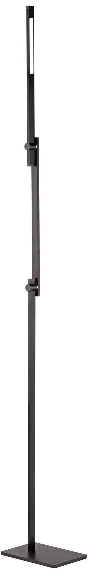 Possini Euro Barrett Adjustable Height Anodized Black Modern LED Floor Lamp
