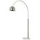 Possini Euro Basque 77 1/2" Nickel Finish Modern Arc Floor Lamp