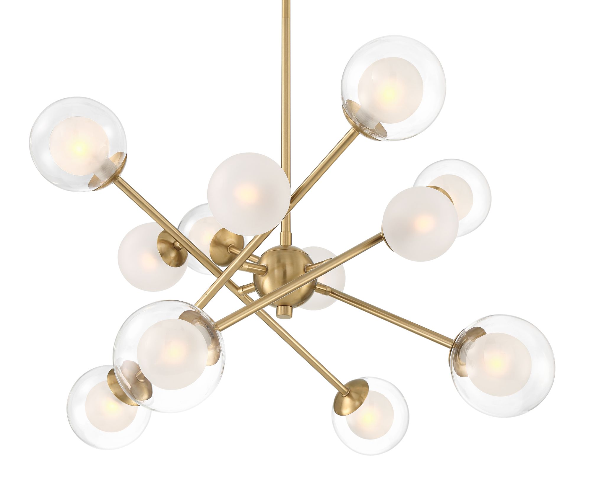 Image 5 Possini Euro Batista 26 1/4" Soft Gold 12-Light LED Sputnik Chandelier more views