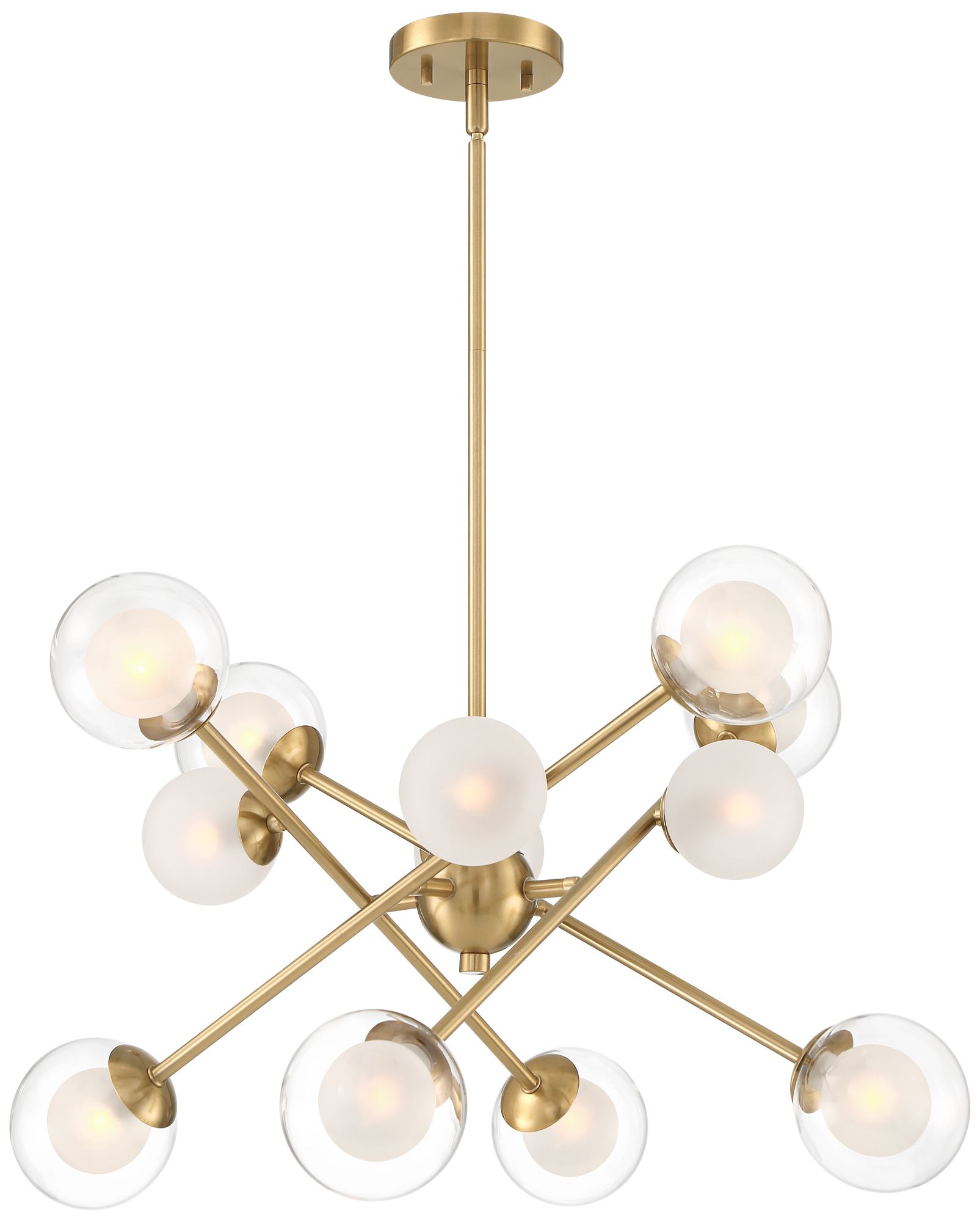 Watch A Video About the Davis Soft Gold 12 Light LED Sputnik Chandelier