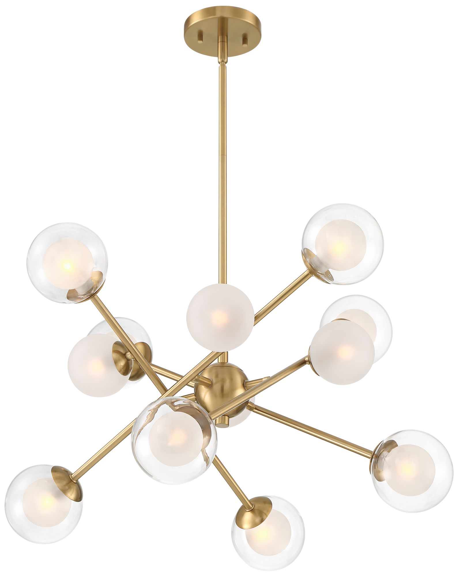 Watch A Video About the Davis Soft Gold 12 Light LED Sputnik Chandelier