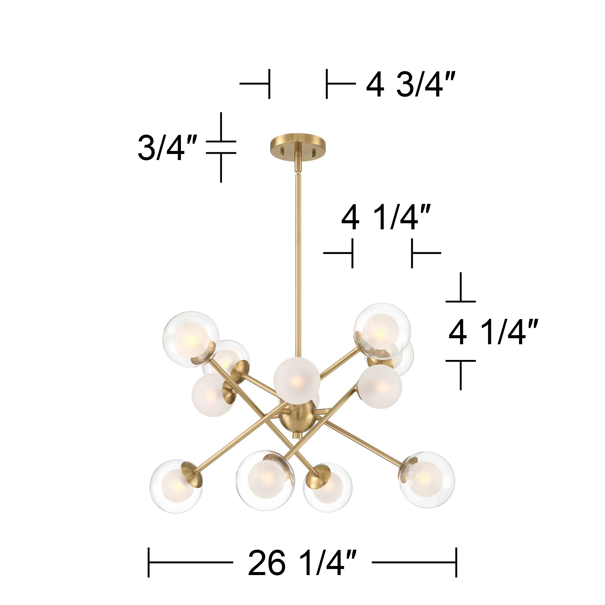 Watch A Video About the Davis Soft Gold 12 Light LED Sputnik Chandelier