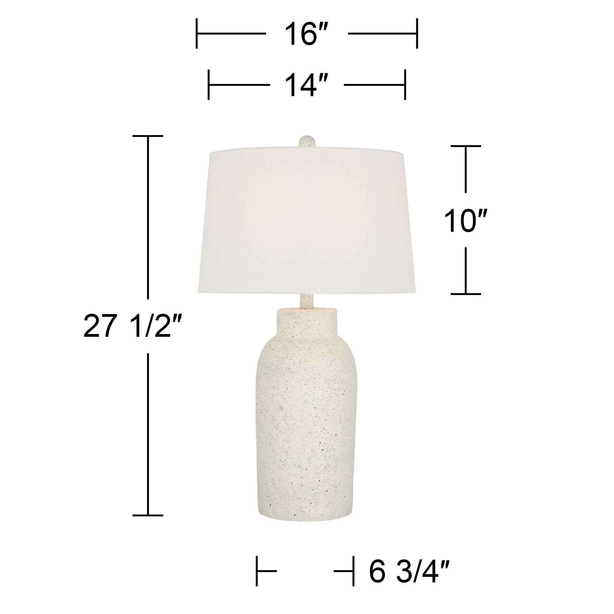 Possini Euro Beatty 27 1/2" Faux White Sandstone Table Lamps Set of 2
