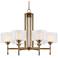 Possini Euro Beauchamp 32" Wide Gold Double Shade 6-Light Chandelier