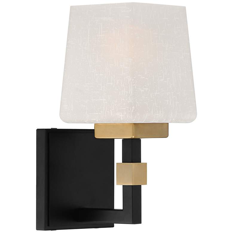 Image 5 Possini Euro Beauregard 10 inch High Black and Gold Wall Sconce more views