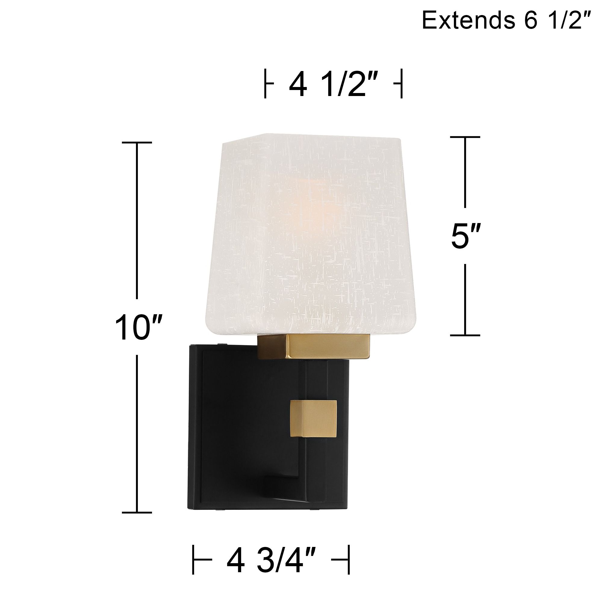 Possini Euro Beauregard 10" High Black and Gold Wall Sconce in scene