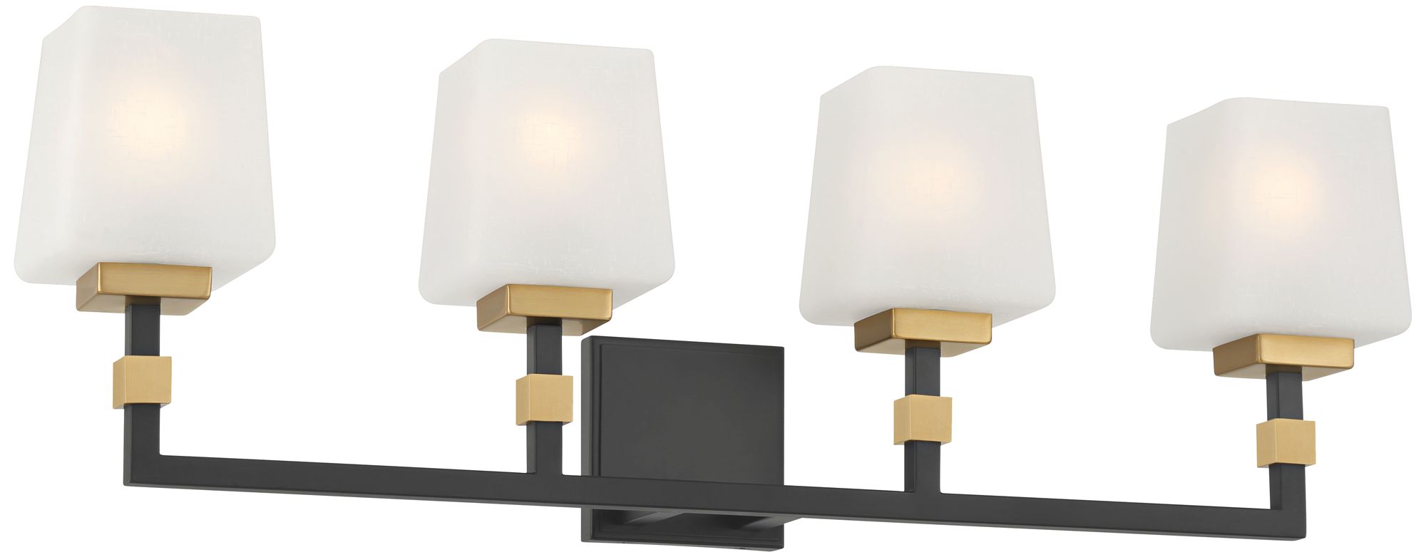 Image 5 Possini Euro Beauregard 30" Wide Black and Gold 4-Light Bath Light more views