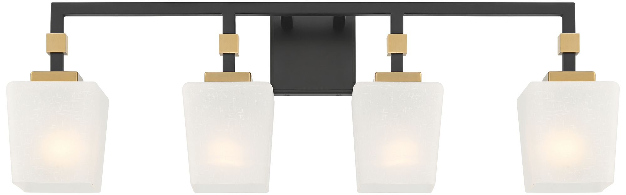 Image 7 Possini Euro Beauregard 30" Wide Black and Gold 4-Light Bath Light more views