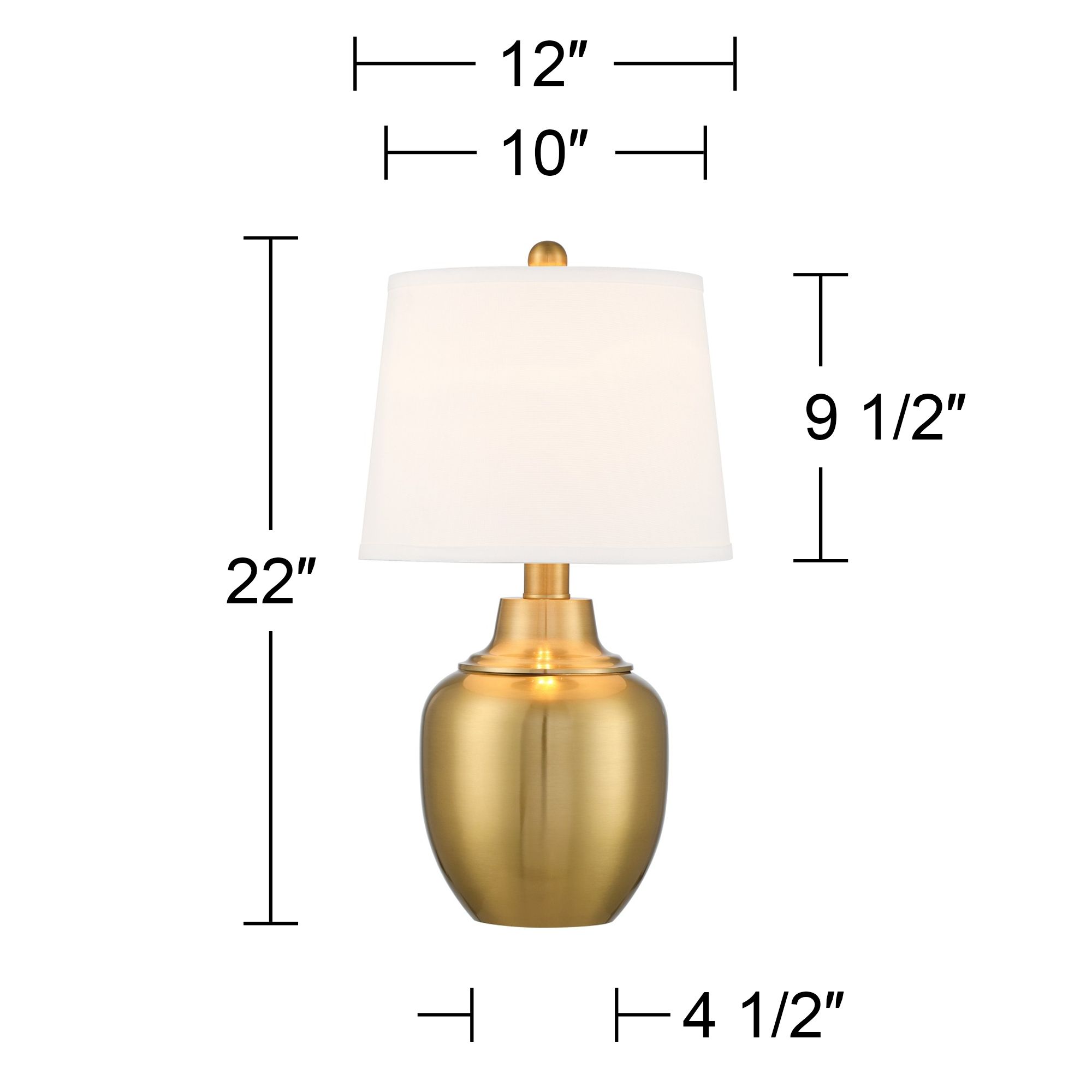 Possini Euro Becca 22" High Urn Brass Finish Table Lamps Set of 2